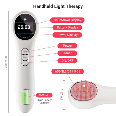 購入 赤外線毛の成長の頭皮のマッサージャーの近くのPDT LEDライト毛の再生の櫛 オンライン製造