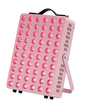 ピンク300W LEDライト療法機械660Nm 850Nm携帯用パネル